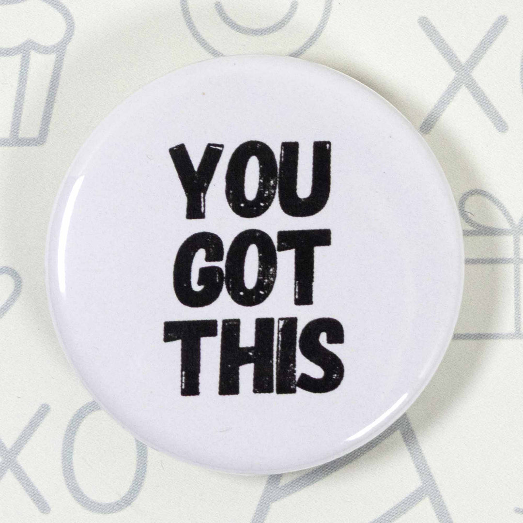 Motivational Button & Magnet Gift Set – 4 Pack Affirmation Pins | Positive Quote Collectibles