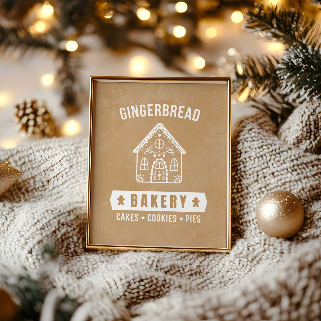 Gingerbread Bakery Christmas Print
