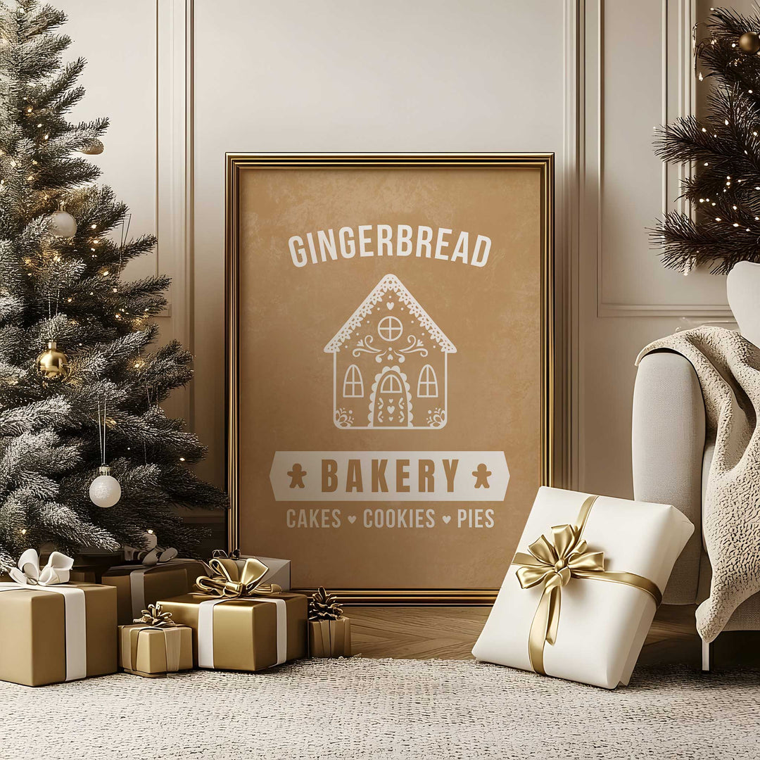 Gingerbread Bakery Christmas Print