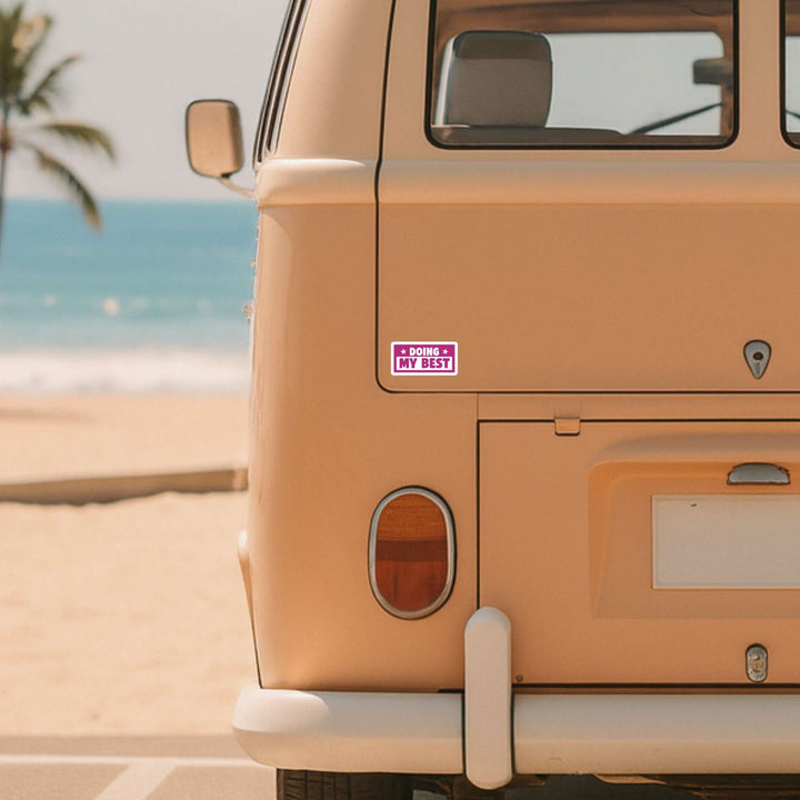 Doing My Best Sticker – Motivational Vinyl Decal, 3.5 x 1.75 in