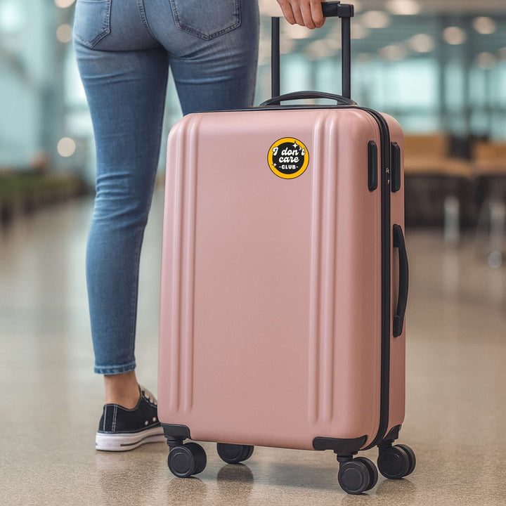 I Don’t Care Club Sticker – Retro Round Vinyl Decal, 3 x 3 in