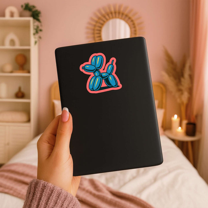 Balloon Dog Sticker – Retro Pop Art Vinyl Decal, 2.5 x 2.75 in