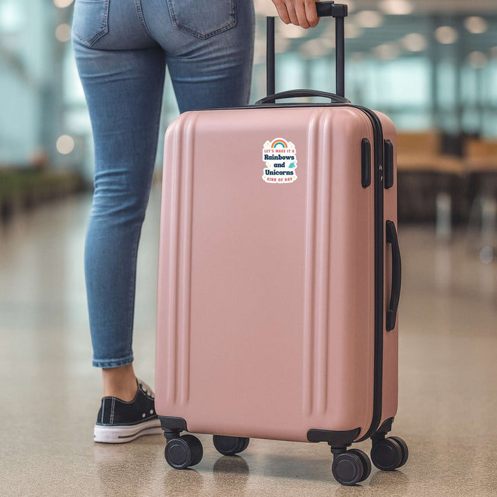 Rainbows and Unicorns Sticker – Whimsical Positive Vinyl Decal, 2.5 x 3.5 in