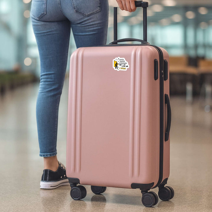 Rock Paper Scissors Throat Punch 3x3 Sticker