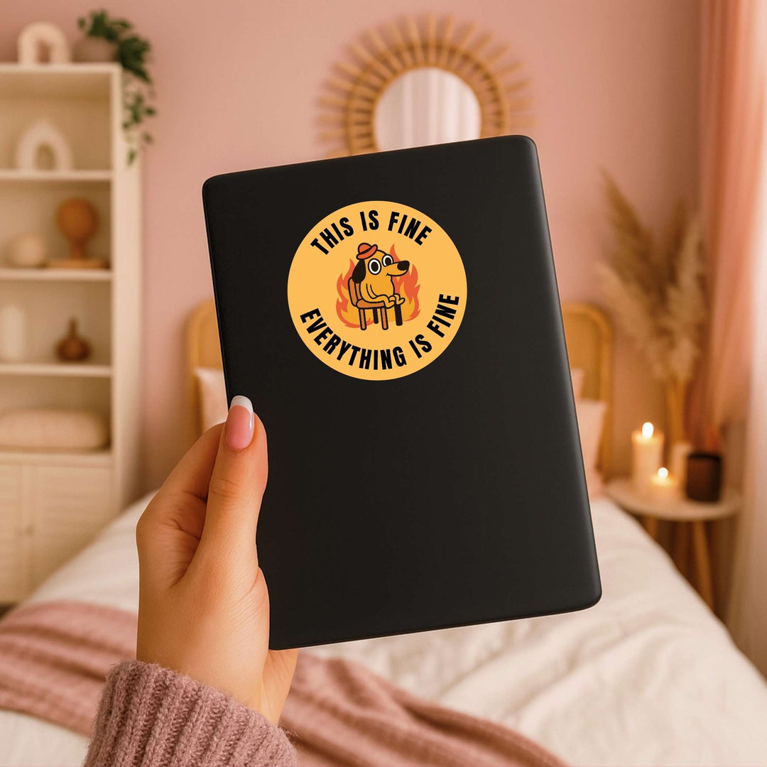 This Is Fine 3x3 Sticker